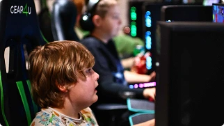 LAN område med spillere